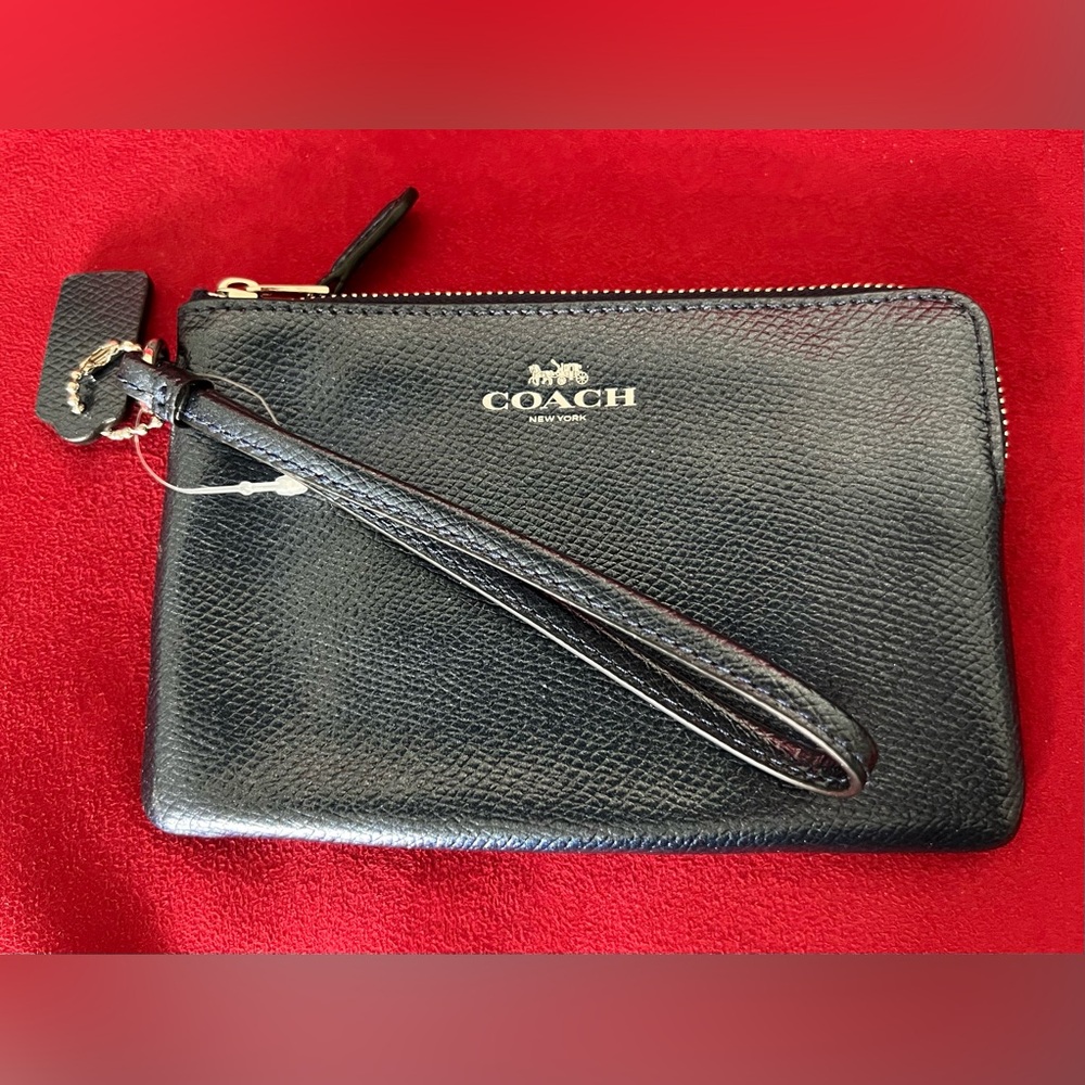 Coach Leather Wristlet in Blue